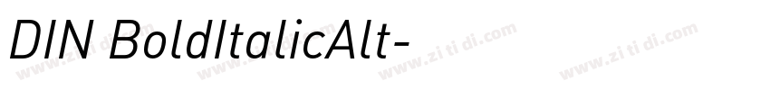DIN BoldItalicAlt字体转换